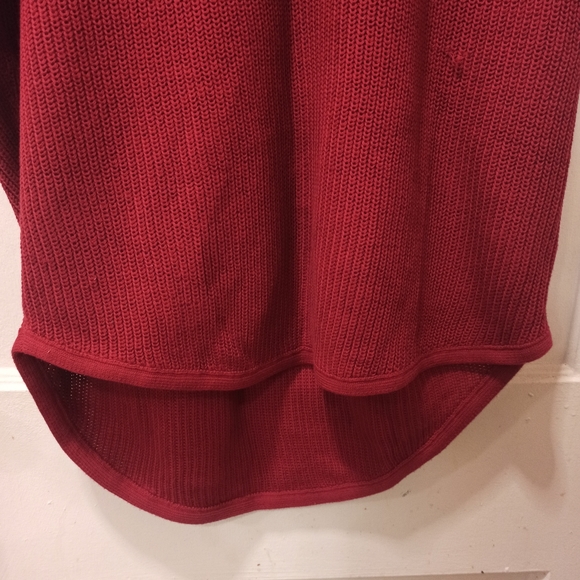 Express Sweater new Womens sz S Red Pullover Oversized Scoop Neck Short Sleeves - Picture 4 of 16